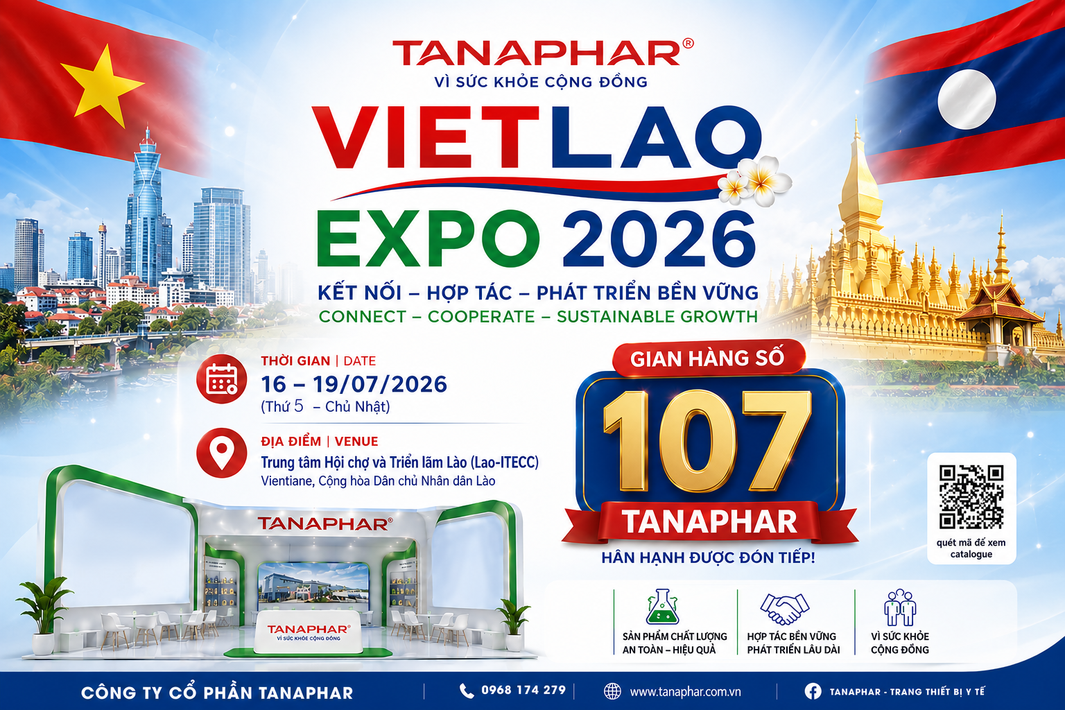 TANAPHAR THAM GIA HỘI CHỢ THƯƠNG MẠI QUỐC TẾ VIỆT NAM - LÀO (VIETLAO EXPO 2026) – KẾT NỐI HỢP TÁC, MỞ RỘNG THỊ TRƯỜNG TRANG THIẾT BỊ Y TẾ VIỆT NAM – LÀO 2